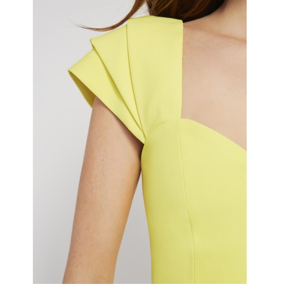 ALICE + OLIVIA Brinda Double-ruffle Fit-and-flare Dress In Daffodil US 8 NWOT - Picture 14 of 14